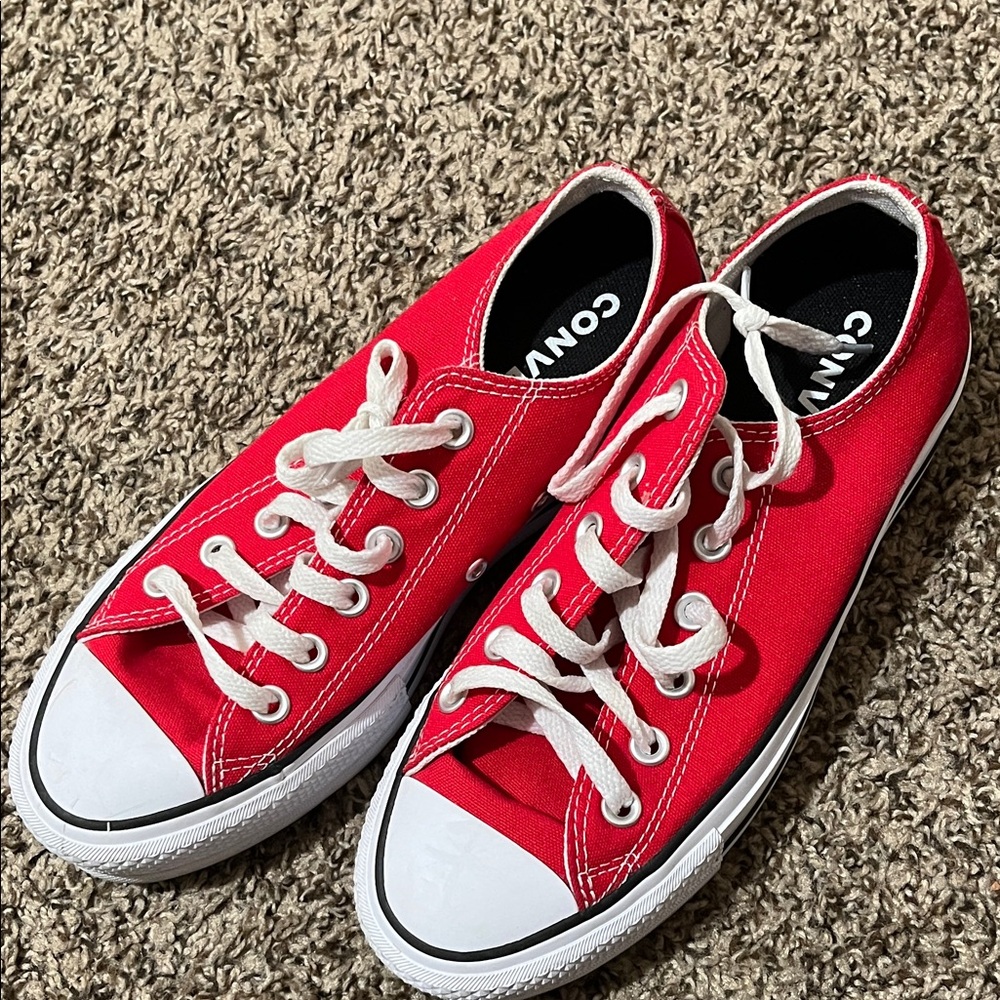Converse Bold Red Canvas Sneakers